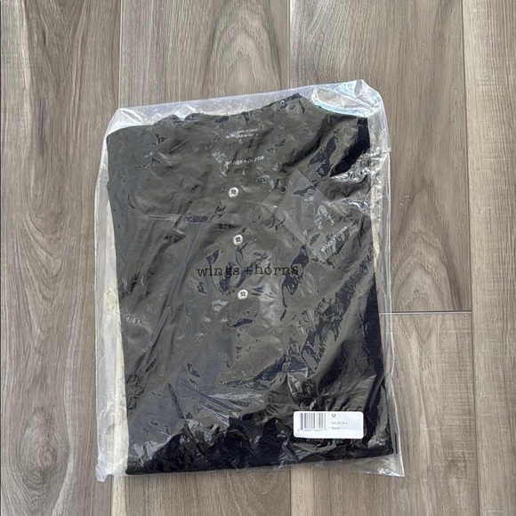 Wings+Horns 1x1 Slub Henley s/s - Picture 12 of 13